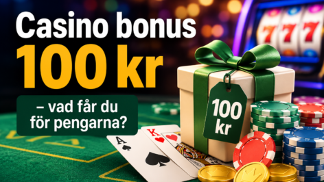 Casino bonus 100 kr – vad får du för pengarna?